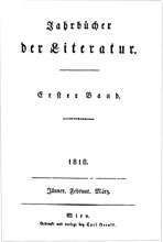 Titelblatt "Jahrbücher der Literatur"