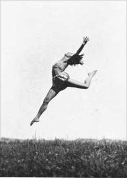 Jumping woman